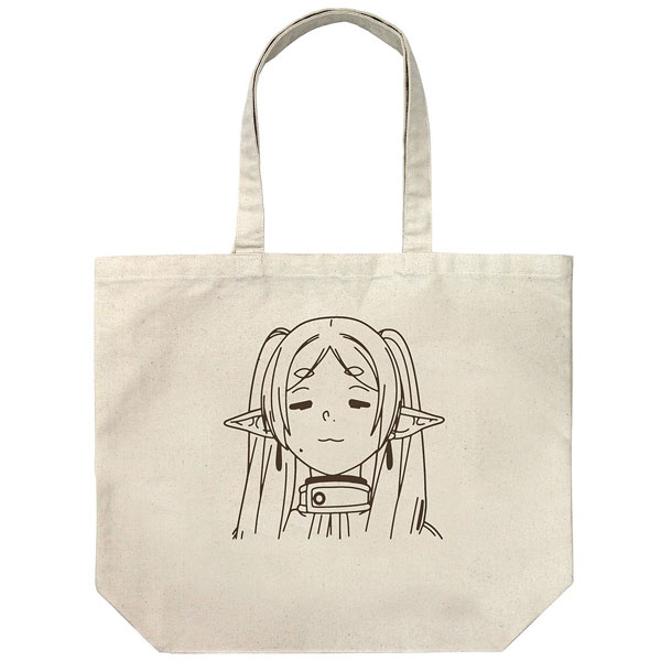 COSPA Frieren: Beyond Journey's End Frieren Face Large Tote Bag /NATURAL image 1