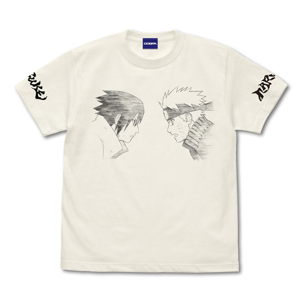 COSPA NARUTO Shippuden Naruto & Sasuke T-shirt /VANILLA WHITE-L hình ảnh 1
