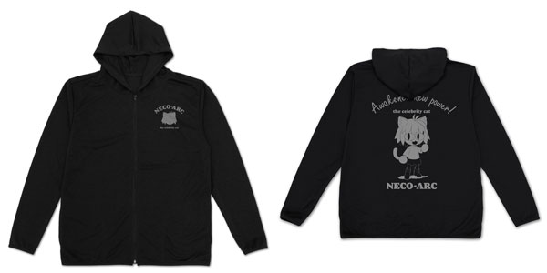 COSPA Tsukihime -A piece of blue glass moon- Neko Arc Thin Dry Hoodie /BLACK-XL