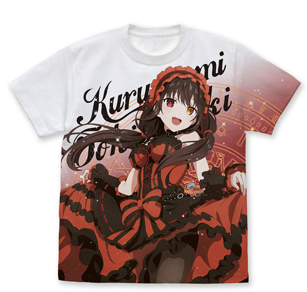 COSPA Date A Live V Kurumi Tokisaki Full Graphic T-shirt Beginning Spirit Ver. /WHITE-S รูปภาพ 1