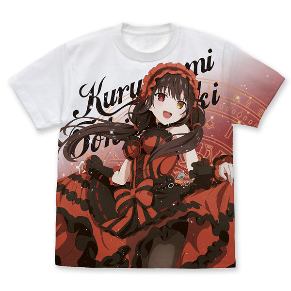 COSPA Date A Live V Kurumi Tokisaki Full Graphic T-shirt Beginning Spirit Ver. /WHITE-M
