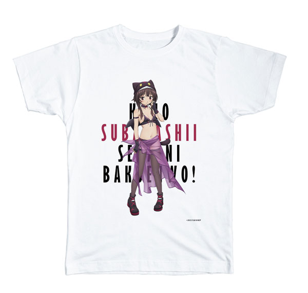 License Agent Kono Subarashii Sekai ni Bakuen wo! T-shirt M Size 02 (Megumin / Chomusuke Style Swimsuit Ver.) [New Illustration] รูปภาพ 1