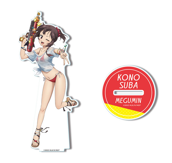 License Agent Kono Subarashii Sekai ni Bakuen wo! Acrylic Stand 01 (Megumin / T-shirt Swimsuit Ver./A) [New Illustration] รูปภาพ 1