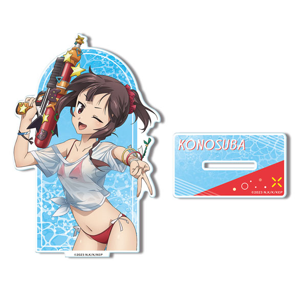 License Agent Kono Subarashii Sekai ni Bakuen wo! Acrylic Stand 03 (Megumin / T-shirt Swimsuit Ver./B) [New Illustration] รูปภาพ 1