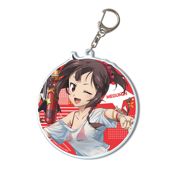 License Agent Kono Subarashii Sekai ni Bakuen wo! Big Acrylic Keychain 01 (Megumin / T-shirt Swimsuit Ver.) [New Illustration] รูปภาพ 1