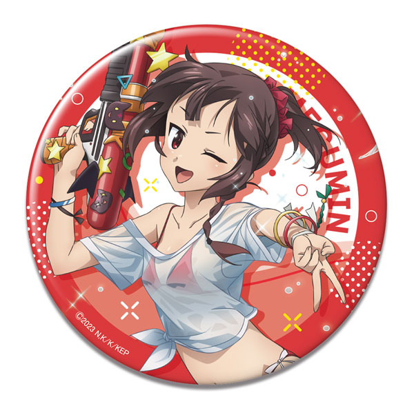 License Agent Kono Subarashii Sekai ni Bakuen wo! Tin Badge 01 (Megumin / T-shirt Swimsuit Ver./A) [New Illustration] รูปภาพ 1