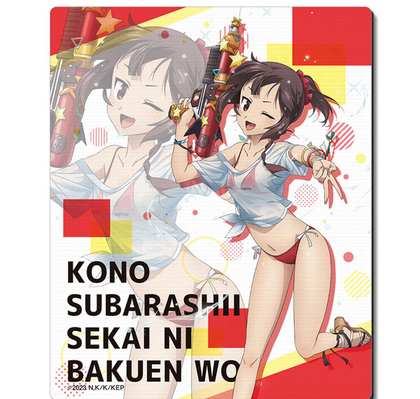 License Agent Kono Subarashii Sekai ni Bakuen wo! Rubber Mouse Pad 01 (Megumin / T-shirt Swimsuit Ver.) [New Illustration] รูปภาพ 1