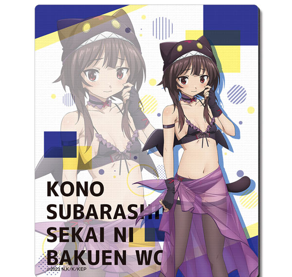 License Agent Kono Subarashii Sekai ni Bakuen wo! Rubber Mouse Pad 02 (Megumin / Chomusuke Style Swimsuit Ver.) [New Illustration] รูปภาพ 1