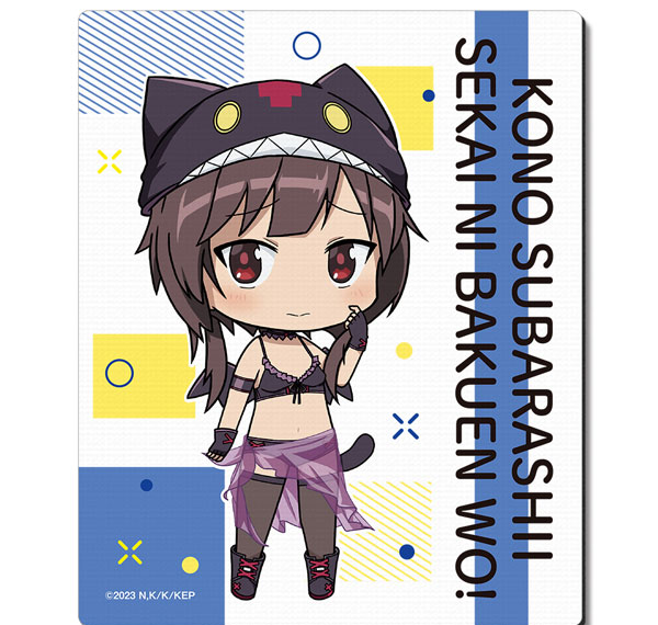 License Agent Kono Subarashii Sekai ni Bakuen wo! Rubber Mouse Pad 04 (Megumin / Chibi Chara Chomusuke Style Swimsuit Ver.) รูปภาพ 1