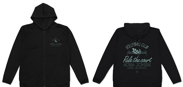 COSPA Haikyuu!! Aoba Johsai High School Volleyball Club Thin Dry Hoodie /BLACK-L รูปภาพ 1