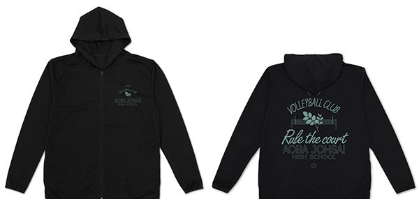 COSPA Haikyuu!! Aoba Johsai High School Volleyball Club Thin Dry Hoodie /BLACK-XL รูปภาพ 1