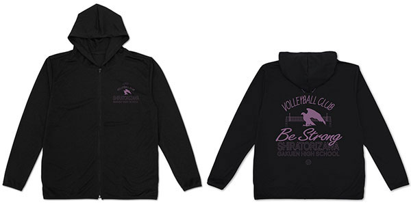 COSPA Haikyuu!! Shiratorizawa Academy High School Volleyball Club Thin Dry Hoodie /BLACK-L