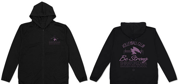COSPA Haikyuu!! Shiratorizawa Academy High School Volleyball Club Thin Dry Hoodie /BLACK-XL รูปภาพ 1