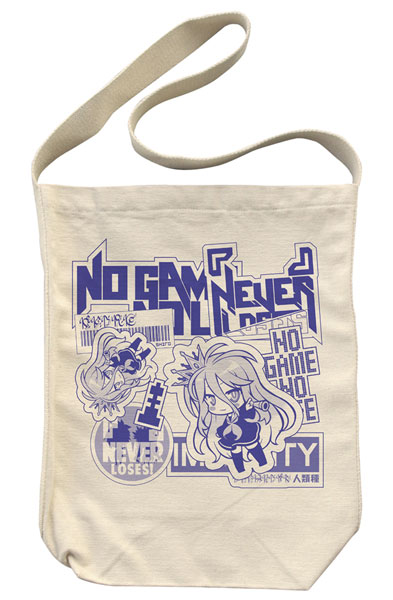 COSPA No Game No Life "Shiro" Sticker Style Design Shoulder Tote Bag /NATURAL
