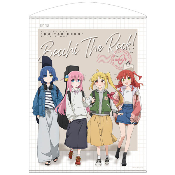 COSPA Anime "BOCCHI THE ROCK!" New Illustration Kessoku Band 100cm Wall Scroll Street Fashion Ver. 画像 1