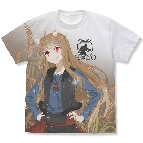 COSPA TV Anime "Spice and Wolf MERCHANT MEETS THE WISE WOLF" Holo Full Graphic T-shirt /WHITE-XL