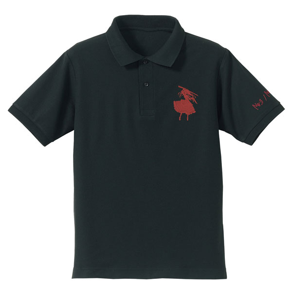 COSPA Date A Live IV Kurumi Tokisaki Silhouette Embroidery Polo Shirt /BLACK-XL รูปภาพ 1