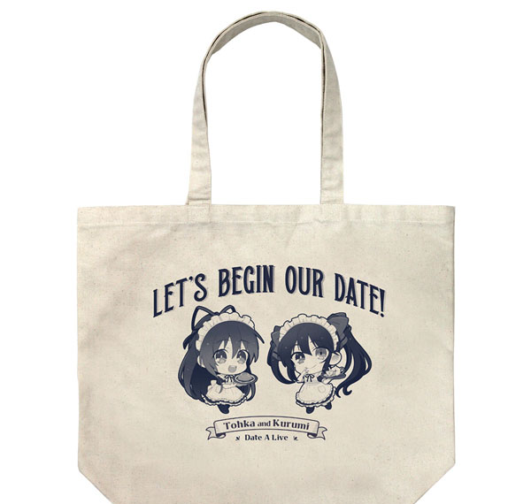 COSPA COSPA Depo Exclusive Date A Live V Tohka Yatogami & Kurumi Tokisaki Large Tote Bag Cure Maid Cafe Ver./NATURAL รูปภาพ 1