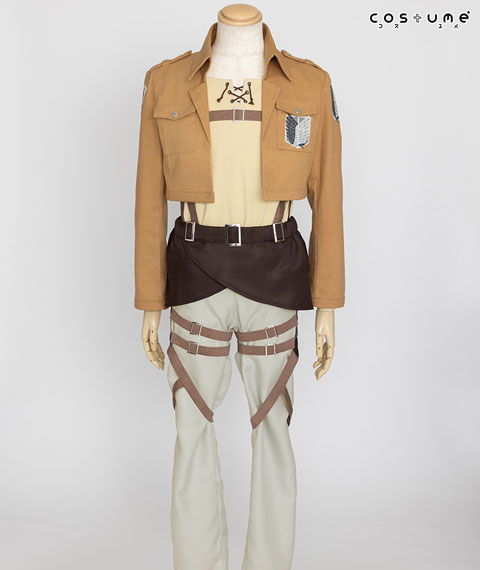 COSUME Attack on Titan Survey Corps Costume Set Eren ver. M - L