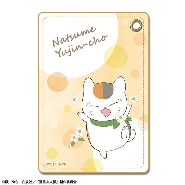 License Agent Natsume Yuujinchou Leather Pass Case Ver.3 Design 02 (Nyanko Sensei)