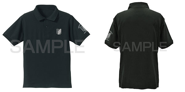 COSPA Attack on Titan Survey Corps Embroidery Polo Shirt /BLACK-L 图片 1