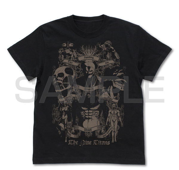 COSPA Attack on Titan The Nine Titans T-shirt Ver2.0/BLACK-L image 1