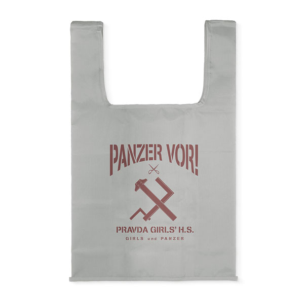 COSPA Girls und Panzer das Finale Pravda High School Eco Bag /GRAY Bild 1