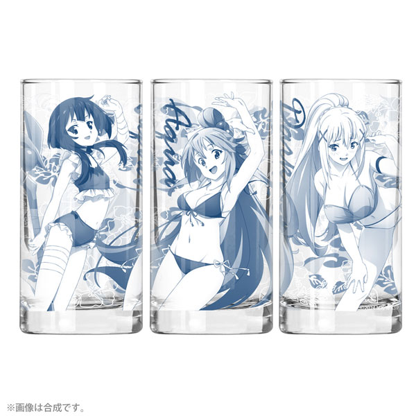 COSPA KonoSuba 3 Swimsuit Aqua Megumin Darkness Glass image 1