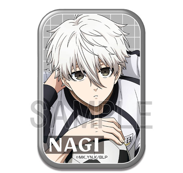 License Agent TV Anime "Bluelock" Rectangle Tin Badge Design 09 (Seishirou Nagi /E) รูปภาพ 1