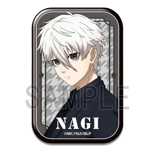 License Agent TV Anime "Bluelock" Rectangle Tin Badge Design 14 (Seishirou Nagi /G) รูปภาพ 1