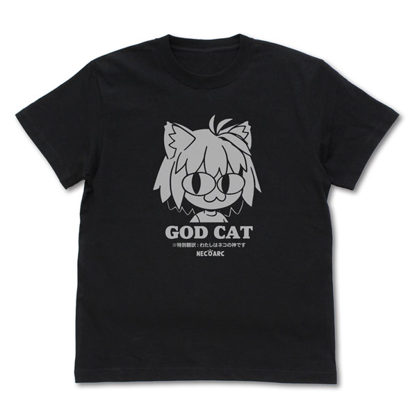 COSPA Tsukihime -A piece of blue glass moon- GOD CAT Neko Arc T-shirt /BLACK-S