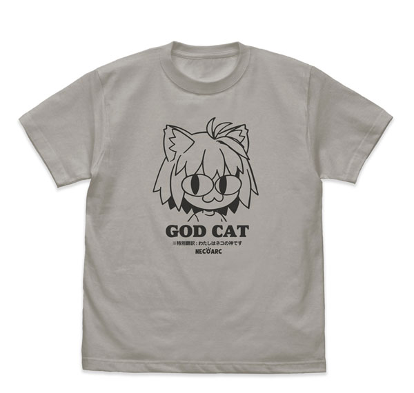 COSPA Tsukihime -A piece of blue glass moon- GOD CAT Neko Arc T-shirt /LIGHT GRAY-M