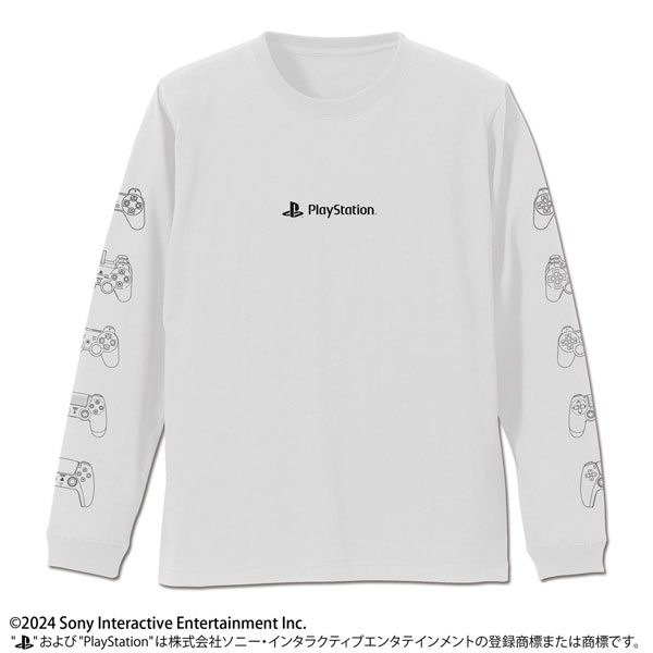COSPA PlayStation Ribbed Long Sleeve T-shirt for PlayStation Controller Line-ups Ver./WHITE-XL imagen 1