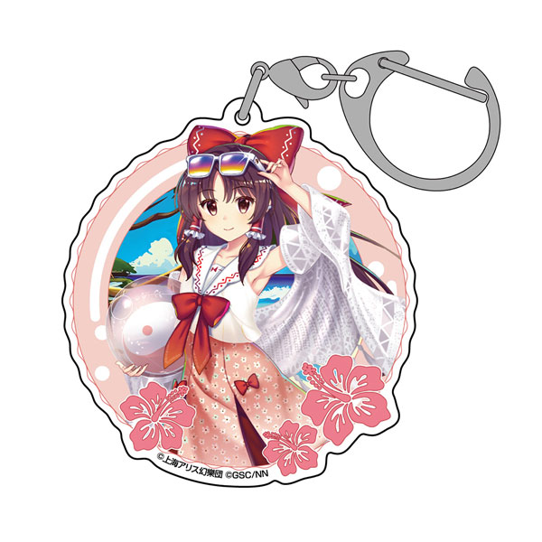 COSPA Touhou LostWord Reimu Hakurei Acrylic Multipurpose Keychain Leisurely Shrine Maiden of Paradise Ver. gambar 1
