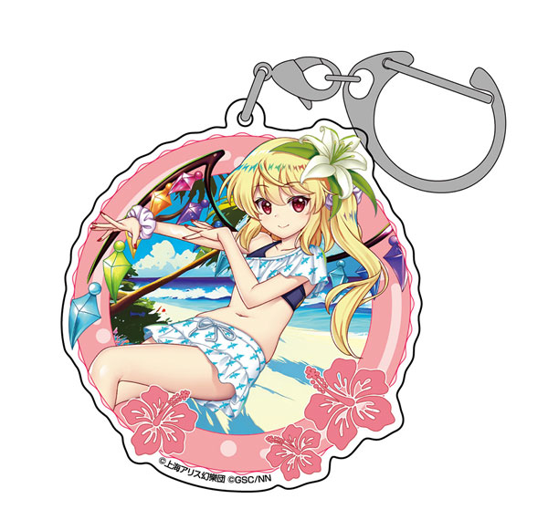 COSPA Touhou LostWord Flandre Scarlet Acrylic Multipurpose Keychain Vampire's Sister Prepared for Splashes and Sunlight Ver. รูปภาพ 1