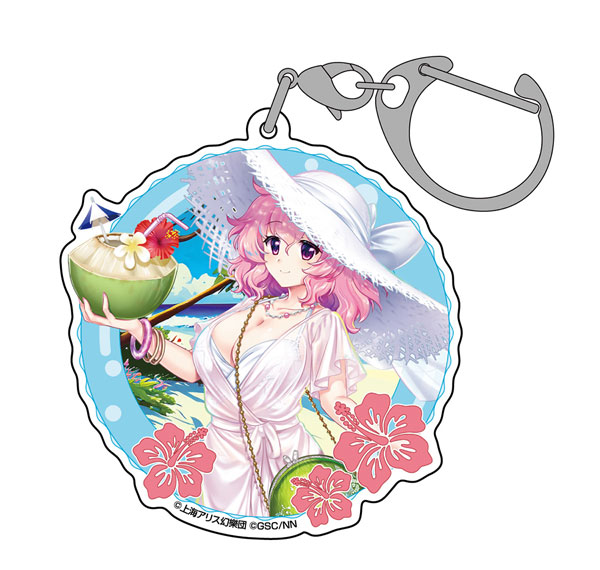 COSPA Touhou LostWord Yuyuko Saigyouji Acrylic Multipurpose Keychain Seamless Swimsuit Ghost Ver. รูปภาพ 1