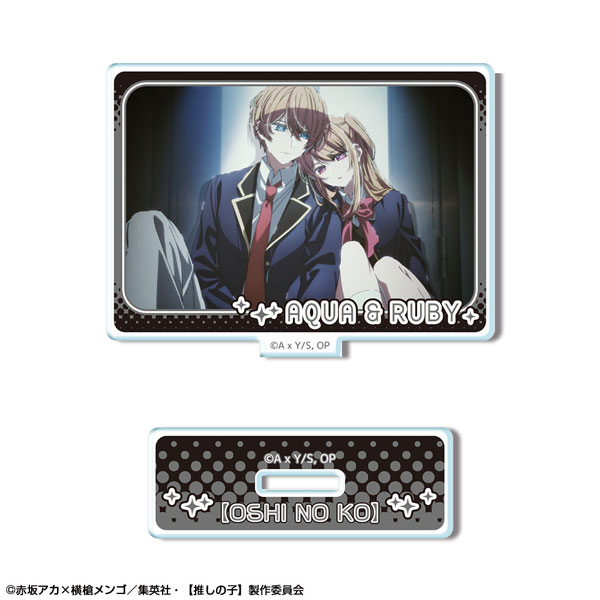 License Agent TV Anime [Oshi no Ko] Mini Acrylic Stand Ver.3 Design 08 (Aqua & Ruby)