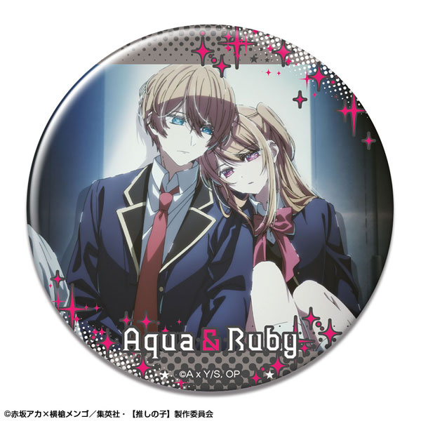 License Agent TV Anime [Oshi no Ko] Tin Badge Ver.3 Design 10 (Aqua & Ruby)
