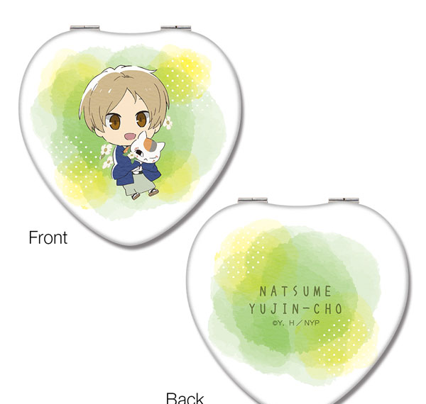 License Agent Natsume Yuujinchou Heart-shaped Compact Mirror Ver.2 Design 01 (Takashi Natsume & Nyanko Sensei) รูปภาพ 1