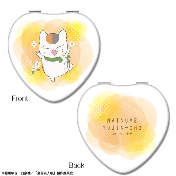License Agent Natsume Yuujinchou Heart-shaped Compact Mirror Ver.2 Design 02 (Nyanko Sensei)