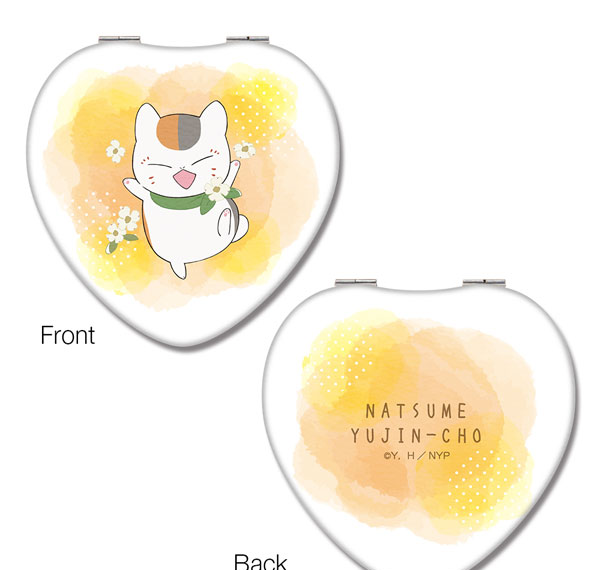 License Agent Natsume Yuujinchou Heart-shaped Compact Mirror Ver.2 Design 02 (Nyanko Sensei) Bild 1