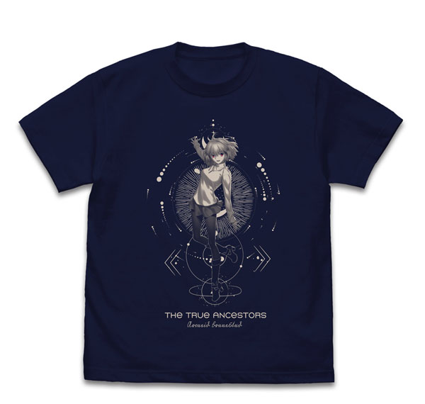 COSPA Tsukihime -A piece of blue glass moon- Yoru o Kakeru Shiroi Keshin Arcueid Brunestud T-shirt /NAVY-M รูปภาพ 1