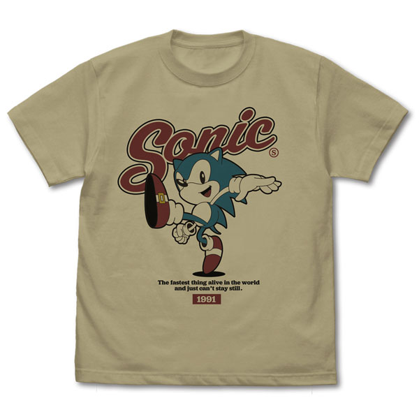 COSPA Sonic the Hedgehog Classic Sonic Vintage T-shirt /SAND KHAKI-S Bild 1