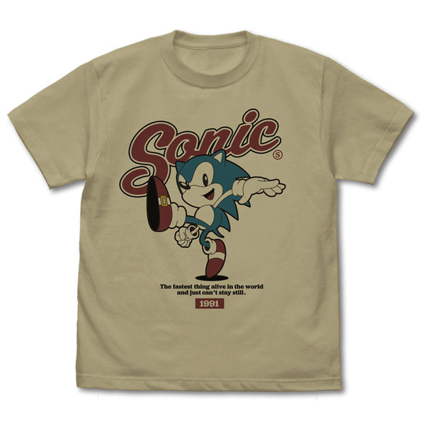 COSPA Sonic the Hedgehog Classic Sonic Vintage T-shirt /SAND KHAKI-M