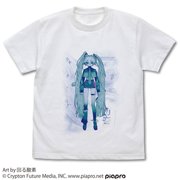 COSPA Hatsune Miku T-shirt Mawaru Sanso Ver./WHITE-XL