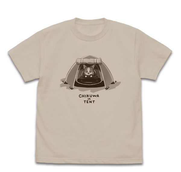 COSPA "Yuru Camp SEASON3" Chikuwa in Tent T-shirt /LIGHT BEIGE-M