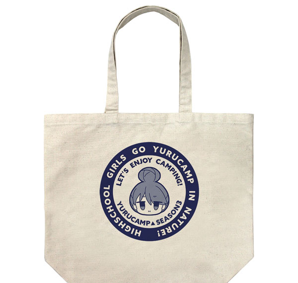 COSPA "Yuru Camp SEASON3" Rin Shima Face Large Tote Bag /NATURAL รูปภาพ 1