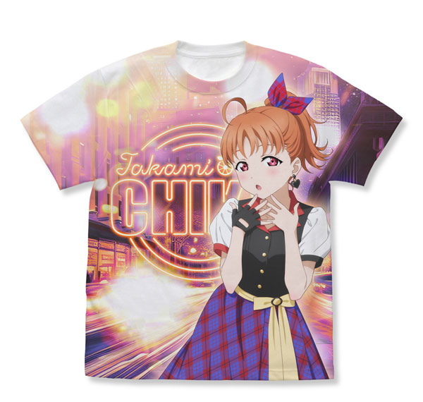 COSPA Love Live! Sunshine!! New Illustration Chika Takami Full Graphic T-shirt Solo Concert ver./WHITE-S รูปภาพ 1