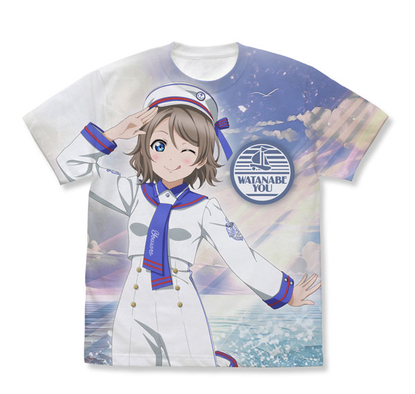 COSPA Love Live! Sunshine!! New Illustration You Watanabe Full Graphic T-shirt Solo Concert ver./WHITE-S