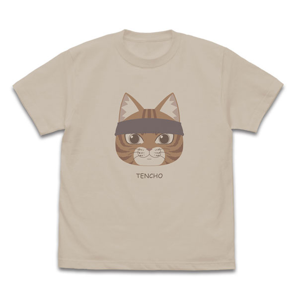 COSPA TV Anime "Ramen Akaneko" Bunzo's "TENCHO" T-shirt /LIGHT BEIGE-L